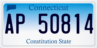 CT license plate AP50814