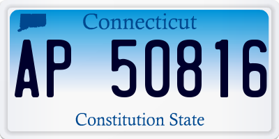 CT license plate AP50816