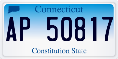 CT license plate AP50817