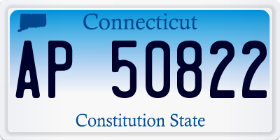 CT license plate AP50822