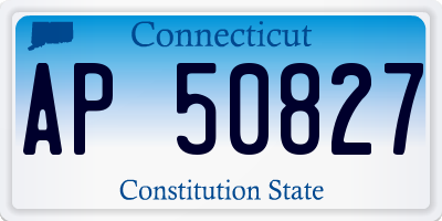 CT license plate AP50827