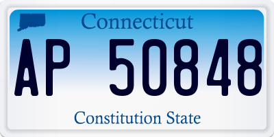 CT license plate AP50848