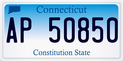 CT license plate AP50850