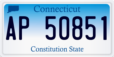 CT license plate AP50851