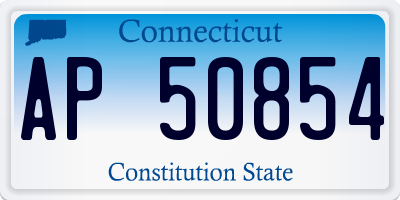 CT license plate AP50854