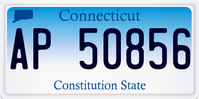 CT license plate AP50856