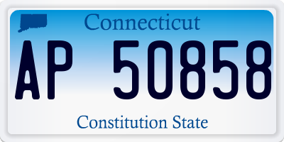 CT license plate AP50858