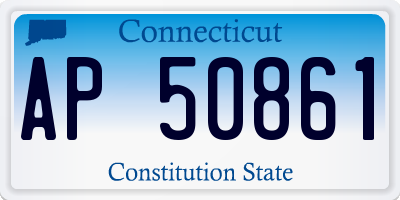 CT license plate AP50861