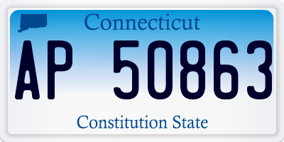 CT license plate AP50863