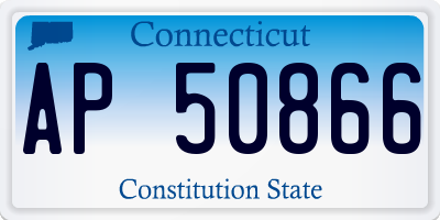 CT license plate AP50866