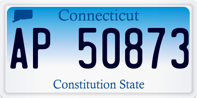 CT license plate AP50873