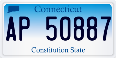 CT license plate AP50887
