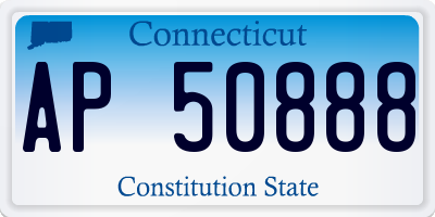 CT license plate AP50888