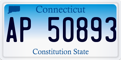 CT license plate AP50893