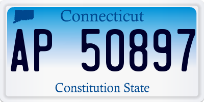 CT license plate AP50897