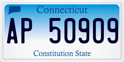 CT license plate AP50909