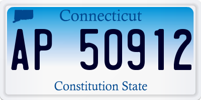 CT license plate AP50912