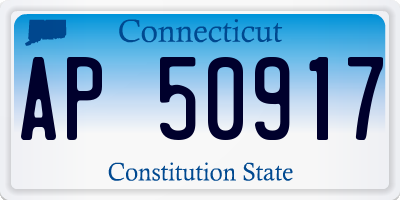 CT license plate AP50917