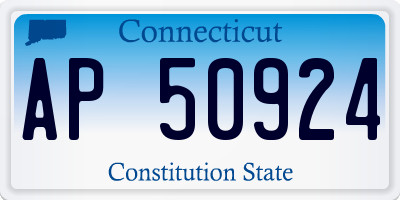 CT license plate AP50924