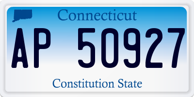 CT license plate AP50927