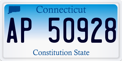 CT license plate AP50928