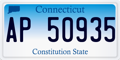 CT license plate AP50935