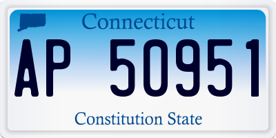 CT license plate AP50951