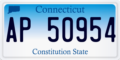 CT license plate AP50954
