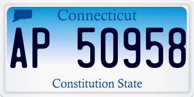 CT license plate AP50958