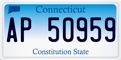 CT license plate AP50959