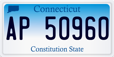 CT license plate AP50960