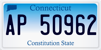 CT license plate AP50962