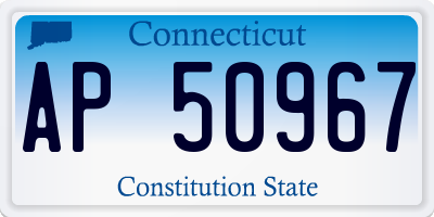 CT license plate AP50967