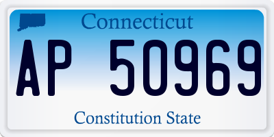 CT license plate AP50969