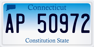 CT license plate AP50972
