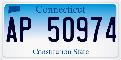 CT license plate AP50974