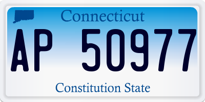 CT license plate AP50977
