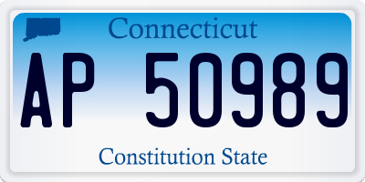 CT license plate AP50989