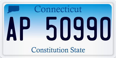 CT license plate AP50990