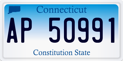 CT license plate AP50991