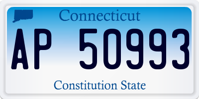 CT license plate AP50993