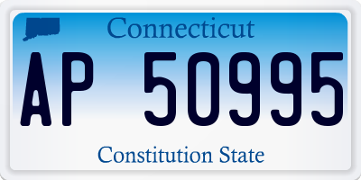 CT license plate AP50995