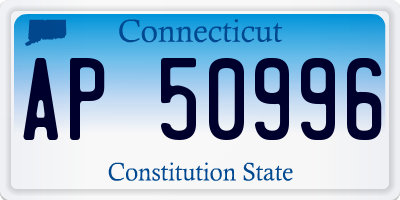 CT license plate AP50996