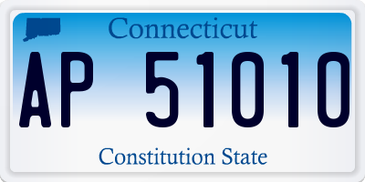 CT license plate AP51010