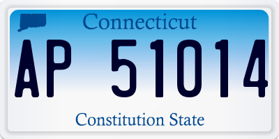 CT license plate AP51014