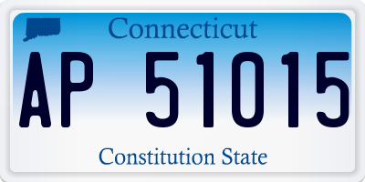 CT license plate AP51015