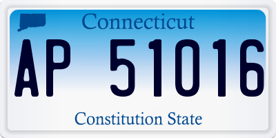 CT license plate AP51016