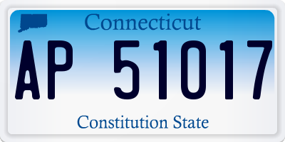 CT license plate AP51017