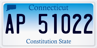 CT license plate AP51022
