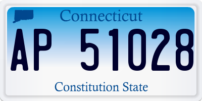 CT license plate AP51028
